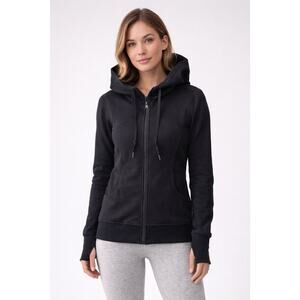Lululemon Black Scuba Full-Zip Hoodie Jacket Women’s 10 Thumbholes Athliesure